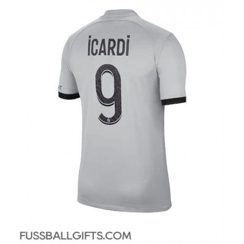 Paris Saint-Germain Mauro Icardi #9 Fußballbekleidung Auswärtstrikot 2022-23 Kurzarm